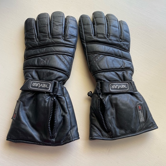 Kevlar Leather Insulate Motorcycle Gloves Size XL - Picture 2 of 9